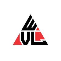 wvl driehoek brief logo ontwerp met driehoekige vorm. wvl driehoek logo ontwerp monogram. wvl driehoek vector logo sjabloon met rode kleur. wvl driehoekig logo eenvoudig, elegant en luxueus logo.
