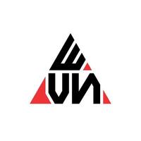 wvn driehoek brief logo ontwerp met driehoekige vorm. wvn driehoek logo ontwerp monogram. wvn driehoek vector logo sjabloon met rode kleur. wvn driehoekig logo eenvoudig, elegant en luxueus logo.
