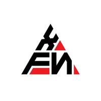 xfn driehoek brief logo ontwerp met driehoekige vorm. xfn driehoek logo ontwerp monogram. xfn driehoek vector logo sjabloon met rode kleur. xfn driehoekig logo eenvoudig, elegant en luxueus logo.
