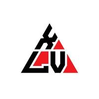 xlv driehoek brief logo ontwerp met driehoekige vorm. xlv driehoek logo ontwerp monogram. xlv driehoek vector logo sjabloon met rode kleur. xlv driehoekig logo eenvoudig, elegant en luxueus logo.