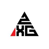 zxg driehoek brief logo ontwerp met driehoekige vorm. zxg driehoek logo ontwerp monogram. zxg driehoek vector logo sjabloon met rode kleur. zxg driehoekig logo eenvoudig, elegant en luxueus logo.
