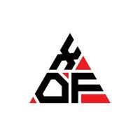 xof driehoek letter logo ontwerp met driehoekige vorm. xof driehoek logo ontwerp monogram. xof driehoek vector logo sjabloon met rode kleur. xof driehoekig logo eenvoudig, elegant en luxueus logo.