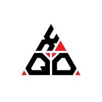 xqo driehoek letter logo ontwerp met driehoekige vorm. xqo driehoek logo ontwerp monogram. xqo driehoek vector logo sjabloon met rode kleur. xqo driehoekig logo eenvoudig, elegant en luxueus logo.