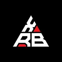 xrb driehoek brief logo ontwerp met driehoekige vorm. xrb driehoek logo ontwerp monogram. xrb driehoek vector logo sjabloon met rode kleur. xrb driehoekig logo eenvoudig, elegant en luxueus logo.