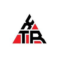 xtr driehoek brief logo ontwerp met driehoekige vorm. xtr driehoek logo ontwerp monogram. xtr driehoek vector logo sjabloon met rode kleur. xtr driehoekig logo eenvoudig, elegant en luxueus logo.