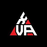 xva driehoek brief logo ontwerp met driehoekige vorm. xva driehoek logo ontwerp monogram. xva driehoek vector logo sjabloon met rode kleur. xva driehoekig logo eenvoudig, elegant en luxueus logo.