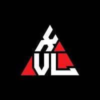 xvl driehoek letter logo ontwerp met driehoekige vorm. xvl driehoek logo ontwerp monogram. xvl driehoek vector logo sjabloon met rode kleur. xvl driehoekig logo eenvoudig, elegant en luxueus logo.