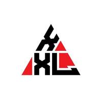 XXL driehoek brief logo ontwerp met driehoekige vorm. XXL driehoek logo ontwerp monogram. XXL driehoek vector logo sjabloon met rode kleur. XXL driehoekig logo eenvoudig, elegant en luxueus logo.