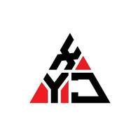 xyj driehoek brief logo ontwerp met driehoekige vorm. xyj driehoek logo ontwerp monogram. xyj driehoek vector logo sjabloon met rode kleur. xyj driehoekig logo eenvoudig, elegant en luxueus logo.