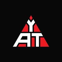 yat driehoek brief logo ontwerp met driehoekige vorm. yat driehoek logo ontwerp monogram. yat driehoek vector logo sjabloon met rode kleur. yat driehoekig logo eenvoudig, elegant en luxueus logo.