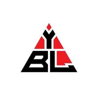 ybl driehoek brief logo ontwerp met driehoekige vorm. ybl driehoek logo ontwerp monogram. ybl driehoek vector logo sjabloon met rode kleur. ybl driehoekig logo eenvoudig, elegant en luxueus logo.
