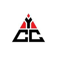ycc driehoek brief logo ontwerp met driehoekige vorm. ycc driehoek logo ontwerp monogram. ycc driehoek vector logo sjabloon met rode kleur. ycc driehoekig logo eenvoudig, elegant en luxueus logo.