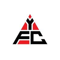 yfc driehoek brief logo ontwerp met driehoekige vorm. yfc driehoek logo ontwerp monogram. yfc driehoek vector logo sjabloon met rode kleur. yfc driehoekig logo eenvoudig, elegant en luxueus logo.