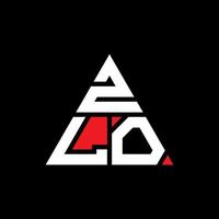 zlo driehoek brief logo ontwerp met driehoekige vorm. zlo driehoek logo ontwerp monogram. zlo driehoek vector logo sjabloon met rode kleur. zlo driehoekig logo eenvoudig, elegant en luxueus logo.