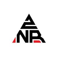 znr driehoek brief logo ontwerp met driehoekige vorm. znr driehoek logo ontwerp monogram. znr driehoek vector logo sjabloon met rode kleur. znr driehoekig logo eenvoudig, elegant en luxueus logo.