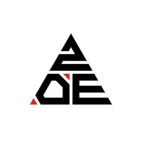 zoe driehoek brief logo ontwerp met driehoekige vorm. zoe driehoek logo ontwerp monogram. zoe driehoek vector logo sjabloon met rode kleur. zoe driehoekig logo eenvoudig, elegant en luxueus logo.