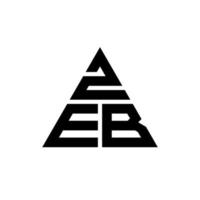 zeb driehoek brief logo ontwerp met driehoekige vorm. zeb driehoek logo ontwerp monogram. zeb driehoek vector logo sjabloon met rode kleur. zeb driehoekig logo eenvoudig, elegant en luxueus logo.