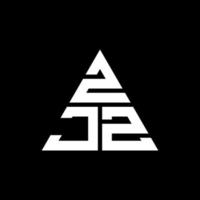 zjz driehoek brief logo ontwerp met driehoekige vorm. zjz driehoek logo ontwerp monogram. zjz driehoek vector logo sjabloon met rode kleur. zjz driehoekig logo eenvoudig, elegant en luxueus logo.