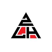 zlh driehoek brief logo ontwerp met driehoekige vorm. zlh driehoek logo ontwerp monogram. zlh driehoek vector logo sjabloon met rode kleur. zlh driehoekig logo eenvoudig, elegant en luxueus logo.