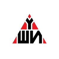 ywn driehoek brief logo ontwerp met driehoekige vorm. ywn driehoek logo ontwerp monogram. ywn driehoek vector logo sjabloon met rode kleur. ywn driehoekig logo eenvoudig, elegant en luxueus logo.