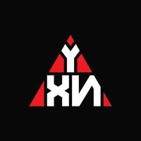 yxn driehoek brief logo ontwerp met driehoekige vorm. yxn driehoek logo ontwerp monogram. yxn driehoek vector logo sjabloon met rode kleur. yxn driehoekig logo eenvoudig, elegant en luxueus logo.