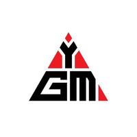 ygm driehoek brief logo ontwerp met driehoekige vorm. ygm driehoek logo ontwerp monogram. ygm driehoek vector logo sjabloon met rode kleur. ygm driehoekig logo eenvoudig, elegant en luxueus logo.