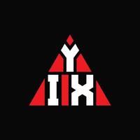 yix driehoek brief logo ontwerp met driehoekige vorm. yix driehoek logo ontwerp monogram. yix driehoek vector logo sjabloon met rode kleur. yix driehoekig logo eenvoudig, elegant en luxueus logo.