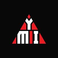 ymi driehoek brief logo ontwerp met driehoekige vorm. ymi driehoek logo ontwerp monogram. ymi driehoek vector logo sjabloon met rode kleur. ymi driehoekig logo eenvoudig, elegant en luxueus logo.