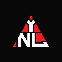 ynl driehoek brief logo ontwerp met driehoekige vorm. ynl driehoek logo ontwerp monogram. ynl driehoek vector logo sjabloon met rode kleur. ynl driehoekig logo eenvoudig, elegant en luxueus logo.