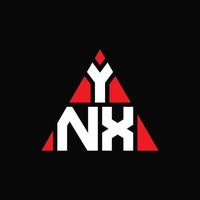 ynx driehoek brief logo ontwerp met driehoekige vorm. ynx driehoek logo ontwerp monogram. ynx driehoek vector logo sjabloon met rode kleur. ynx driehoekig logo eenvoudig, elegant en luxueus logo.