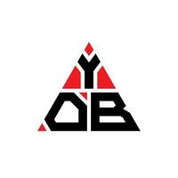 yob driehoek brief logo ontwerp met driehoekige vorm. yob driehoek logo ontwerp monogram. yob driehoek vector logo sjabloon met rode kleur. yob driehoekig logo eenvoudig, elegant en luxueus logo.
