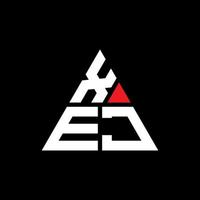 xej driehoek brief logo ontwerp met driehoekige vorm. xej driehoek logo ontwerp monogram. xej driehoek vector logo sjabloon met rode kleur. xej driehoekig logo eenvoudig, elegant en luxueus logo.