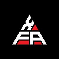 xfa driehoek brief logo ontwerp met driehoekige vorm. xfa driehoek logo ontwerp monogram. xfa driehoek vector logo sjabloon met rode kleur. xfa driehoekig logo eenvoudig, elegant en luxueus logo.