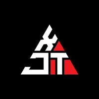 xjt driehoek brief logo ontwerp met driehoekige vorm. xjt driehoek logo ontwerp monogram. xjt driehoek vector logo sjabloon met rode kleur. xjt driehoekig logo eenvoudig, elegant en luxueus logo.