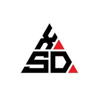xsd driehoek brief logo ontwerp met driehoekige vorm. xsd driehoek logo ontwerp monogram. xsd driehoek vector logo sjabloon met rode kleur. xsd driehoekig logo eenvoudig, elegant en luxueus logo.