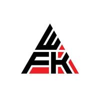 wfk driehoek brief logo ontwerp met driehoekige vorm. wfk driehoek logo ontwerp monogram. wfk driehoek vector logo sjabloon met rode kleur. wfk driehoekig logo eenvoudig, elegant en luxueus logo. wfk