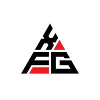 xfg driehoek brief logo ontwerp met driehoekige vorm. xfg driehoek logo ontwerp monogram. xfg driehoek vector logo sjabloon met rode kleur. xfg driehoekig logo eenvoudig, elegant en luxueus logo.