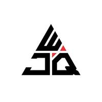 wjq driehoek brief logo ontwerp met driehoekige vorm. wjq driehoek logo ontwerp monogram. wjq driehoek vector logo sjabloon met rode kleur. wjq driehoekig logo eenvoudig, elegant en luxueus logo.