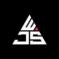 wjs driehoek brief logo ontwerp met driehoekige vorm. wjs driehoek logo ontwerp monogram. wjs driehoek vector logo sjabloon met rode kleur. wjs driehoekig logo eenvoudig, elegant en luxueus logo.