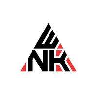 wnk driehoek brief logo ontwerp met driehoekige vorm. wnk driehoek logo ontwerp monogram. wnk driehoek vector logo sjabloon met rode kleur. wnk driehoekig logo eenvoudig, elegant en luxueus logo.