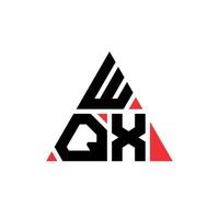wqx driehoek brief logo ontwerp met driehoekige vorm. wqx driehoek logo ontwerp monogram. wqx driehoek vector logo sjabloon met rode kleur. wqx driehoekig logo eenvoudig, elegant en luxueus logo.