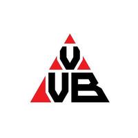 vvb driehoek brief logo ontwerp met driehoekige vorm. vvb driehoek logo ontwerp monogram. vvb driehoek vector logo sjabloon met rode kleur. vvb driehoekig logo eenvoudig, elegant en luxe logo.