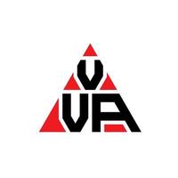 vva driehoek brief logo ontwerp met driehoekige vorm. vva driehoek logo ontwerp monogram. vva driehoek vector logo sjabloon met rode kleur. vva driehoekig logo eenvoudig, elegant en luxueus logo.