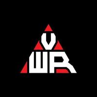 vwr driehoek brief logo ontwerp met driehoekige vorm. vwr driehoek logo ontwerp monogram. vwr driehoek vector logo sjabloon met rode kleur. vwr driehoekig logo eenvoudig, elegant en luxueus logo.