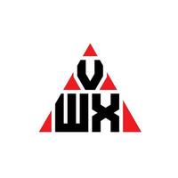 vwx driehoek brief logo ontwerp met driehoekige vorm. vwx driehoek logo ontwerp monogram. vwx driehoek vector logo sjabloon met rode kleur. vwx driehoekig logo eenvoudig, elegant en luxueus logo.