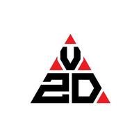 vzd driehoek brief logo ontwerp met driehoekige vorm. vzd driehoek logo ontwerp monogram. vzd driehoek vector logo sjabloon met rode kleur. vzd driehoekig logo eenvoudig, elegant en luxueus logo.