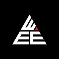 wee driehoek brief logo ontwerp met driehoekige vorm. wee driehoek logo ontwerp monogram. wee driehoek vector logo sjabloon met rode kleur. klein driehoekig logo eenvoudig, elegant en luxueus logo. wee