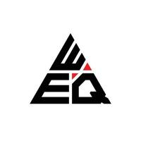 weq driehoek brief logo ontwerp met driehoekige vorm. weq driehoek logo ontwerp monogram. weq driehoek vector logo sjabloon met rode kleur. weq driehoekig logo eenvoudig, elegant en luxueus logo. weq
