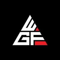 wgf driehoek brief logo ontwerp met driehoekige vorm. wgf driehoek logo ontwerp monogram. wgf driehoek vector logo sjabloon met rode kleur. wgf driehoekig logo eenvoudig, elegant en luxueus logo. wgf