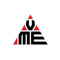 vme driehoek brief logo ontwerp met driehoekige vorm. vme driehoek logo ontwerp monogram. vme driehoek vector logo sjabloon met rode kleur. vme driehoekig logo eenvoudig, elegant en luxueus logo.
